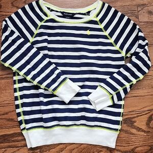 Ralph Lauren Girl's Sweater Sz Large (12-14) Preppy Casual Logo Striped Comfy